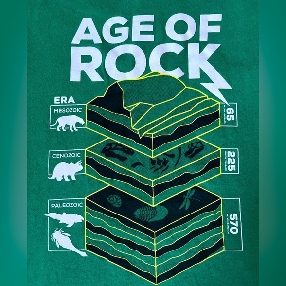 Gap‎ Kids green age of rock tshirt size Medium - Picture 5 of 5